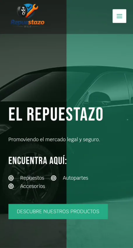 Página web de El Repuestazo desarrollada por Agencia Evolve