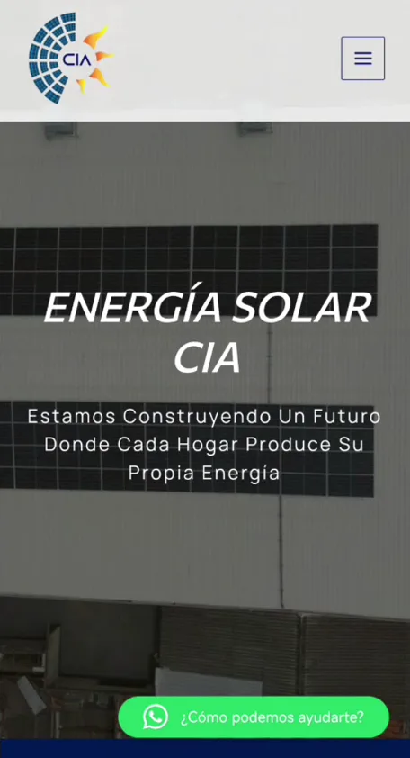 Página web de Energía Solar CIA desarrollada por Agencia Evolve