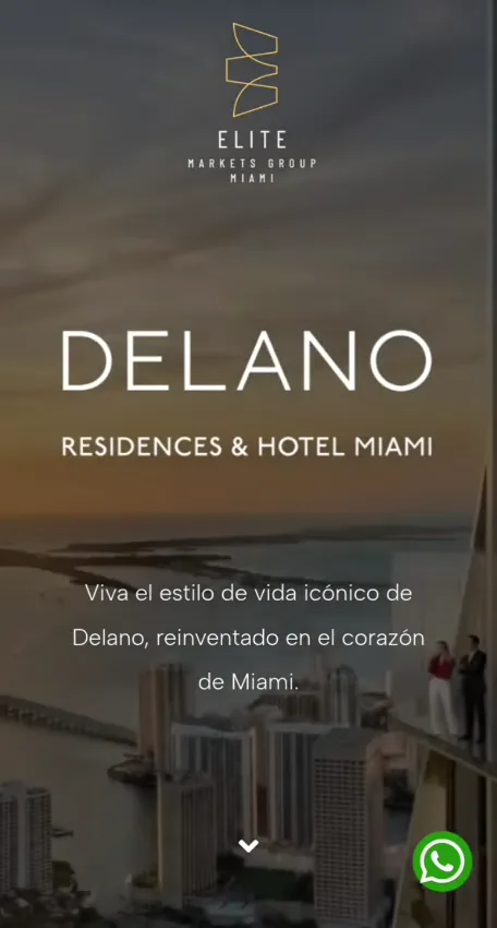 Página web de Delano Miami desarrollada por Agencia Evolve